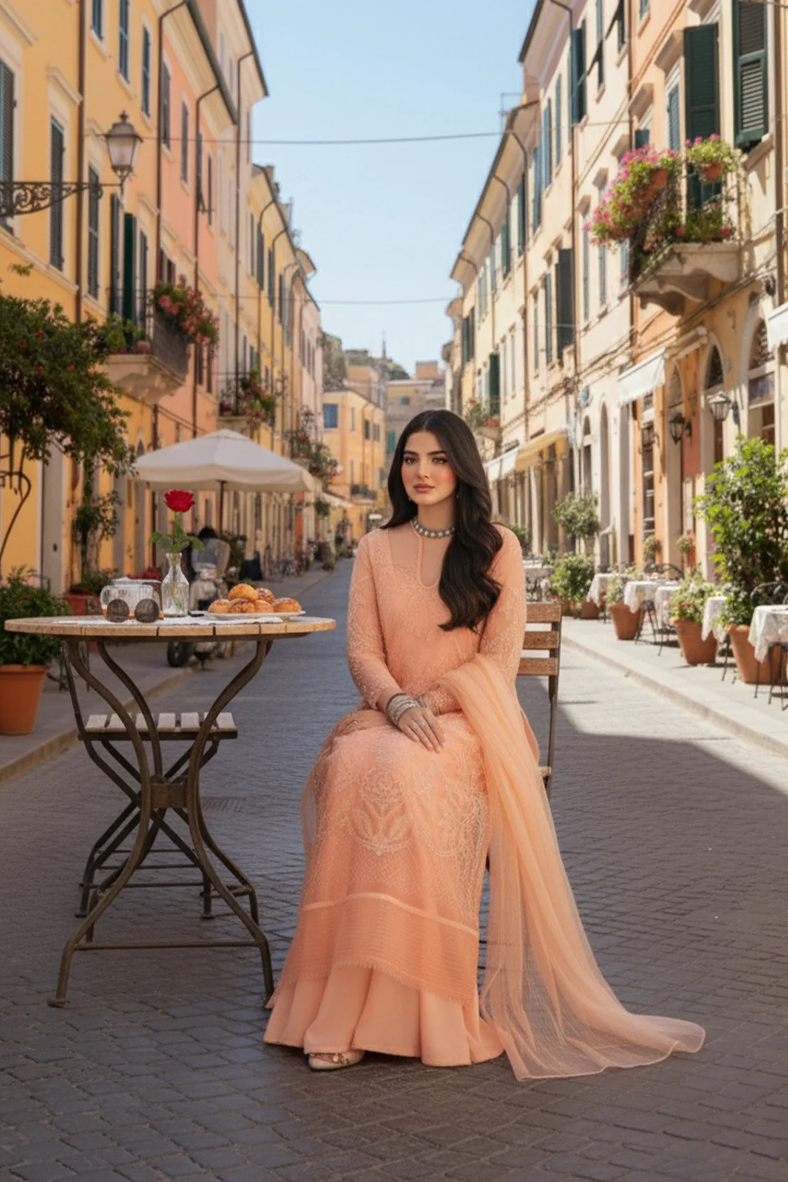 Angaan - 3PC Shirt, Inner & Dupatta LUXURY PRET - Image 4