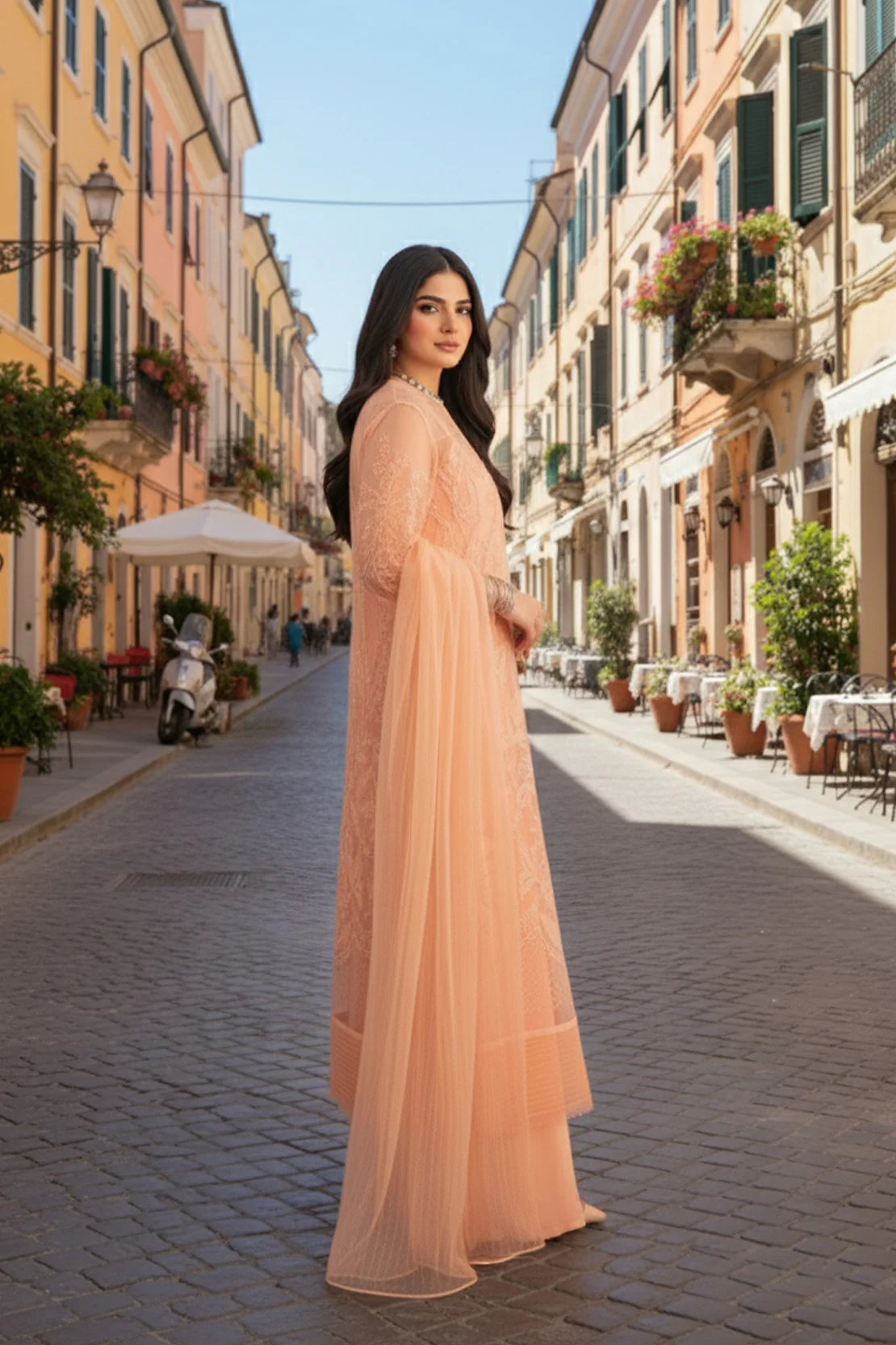 Angaan - 3PC Shirt, Inner & Dupatta LUXURY PRET - Image 5