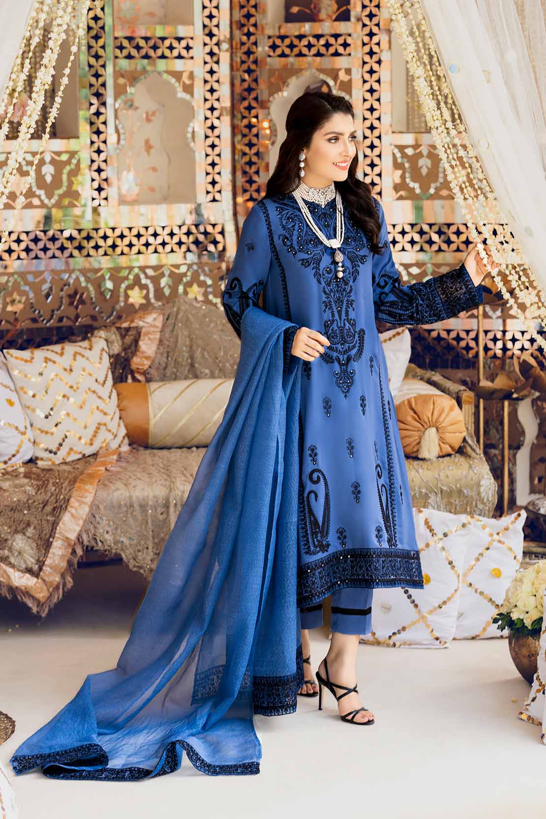 Embroidered Shirt & Dupatta - Image 2
