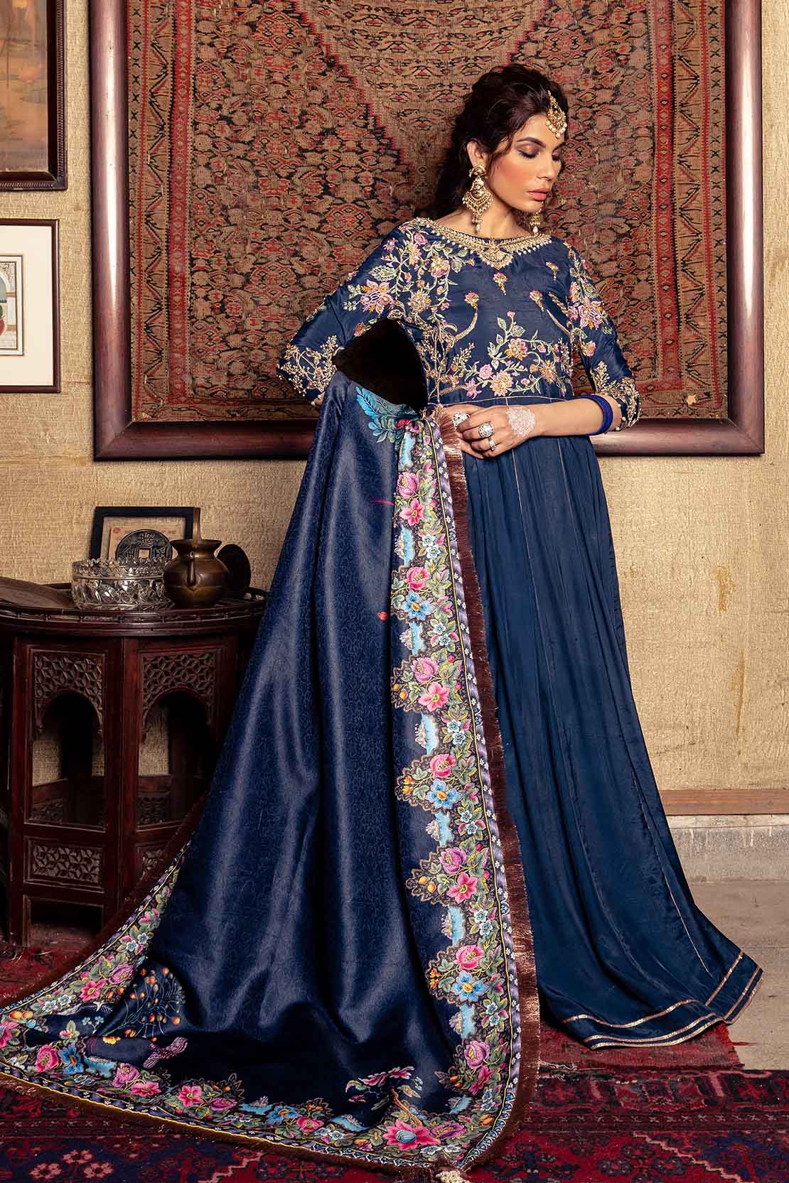 Embroidered Shirt & Shawl