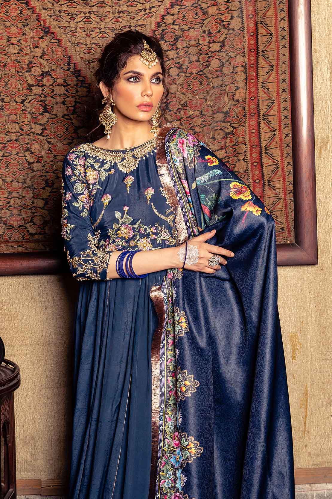 Embroidered Shirt & Shawl - Image 4