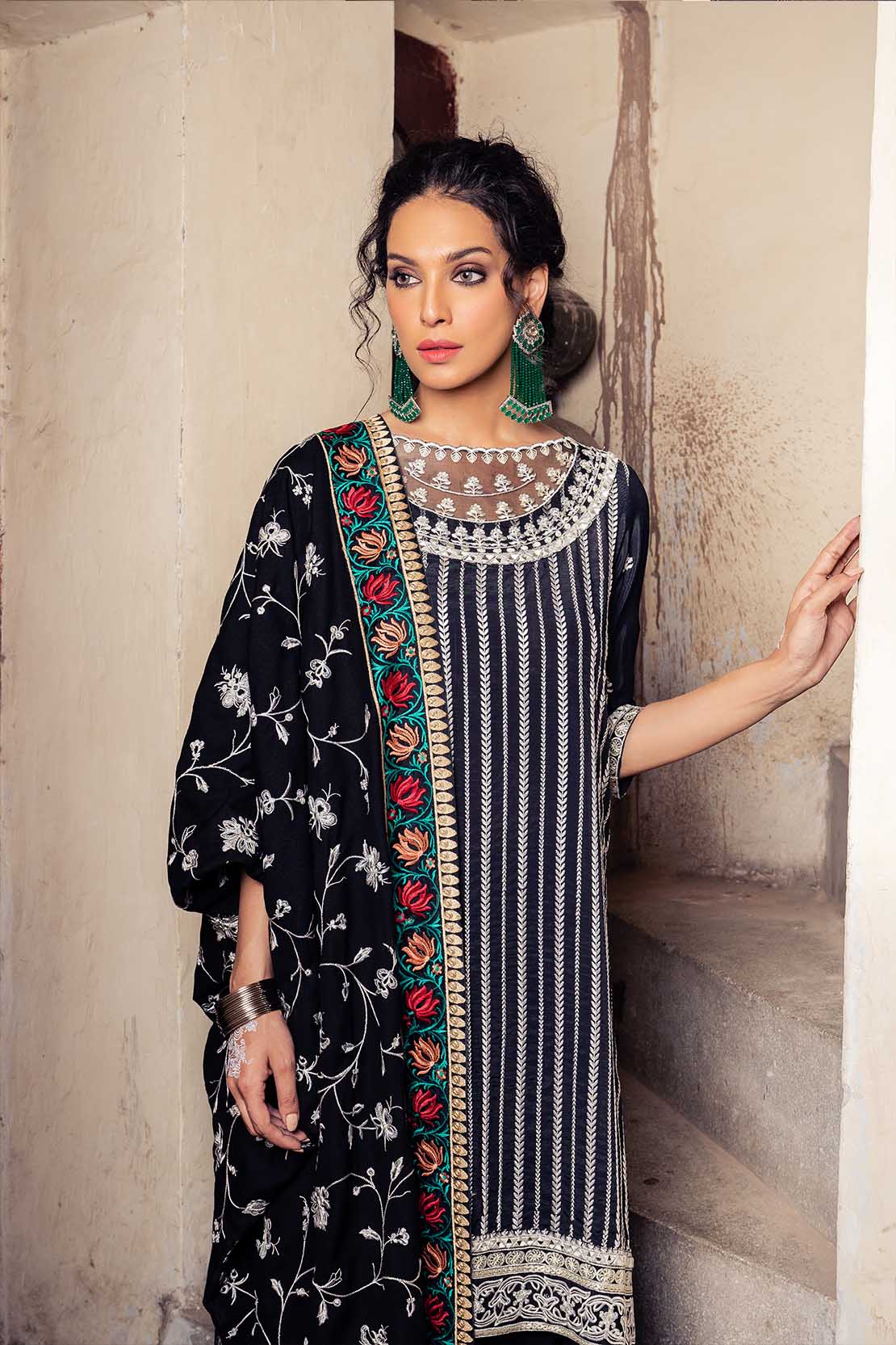 Embroidered Shirt & Shawl - Image 3