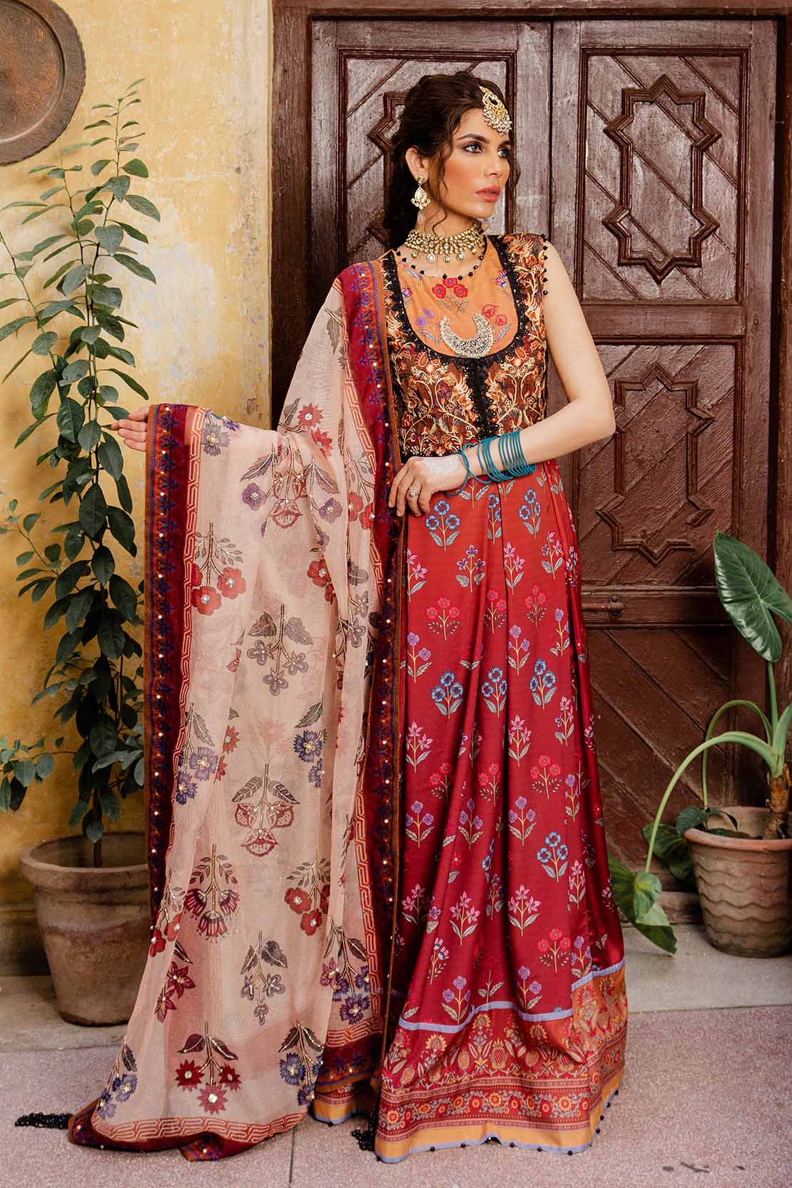Embroidered Shirt & Shawl