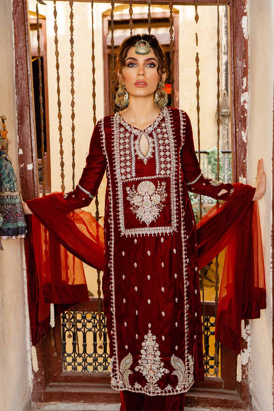 Embroidered Shirt & Shawl - Image 2