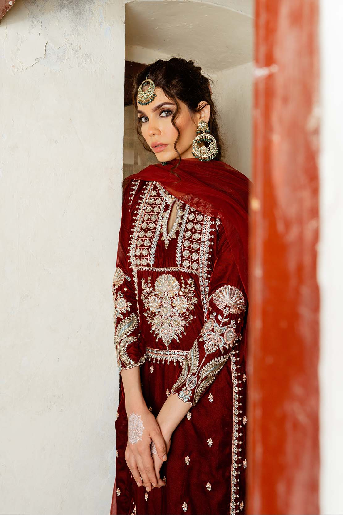 Embroidered Shirt & Shawl - Image 4