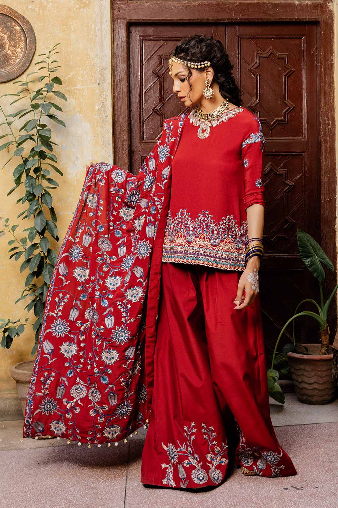 Printed Shirt & Shawl - Image 3