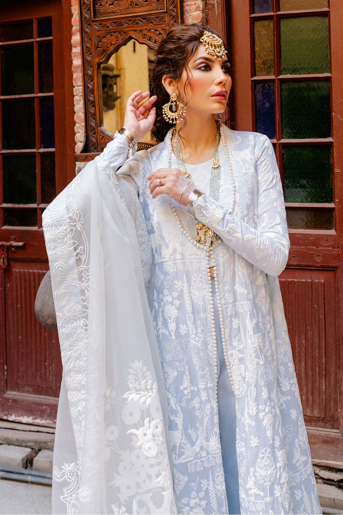 Printed Shirt & Shawl - Image 4