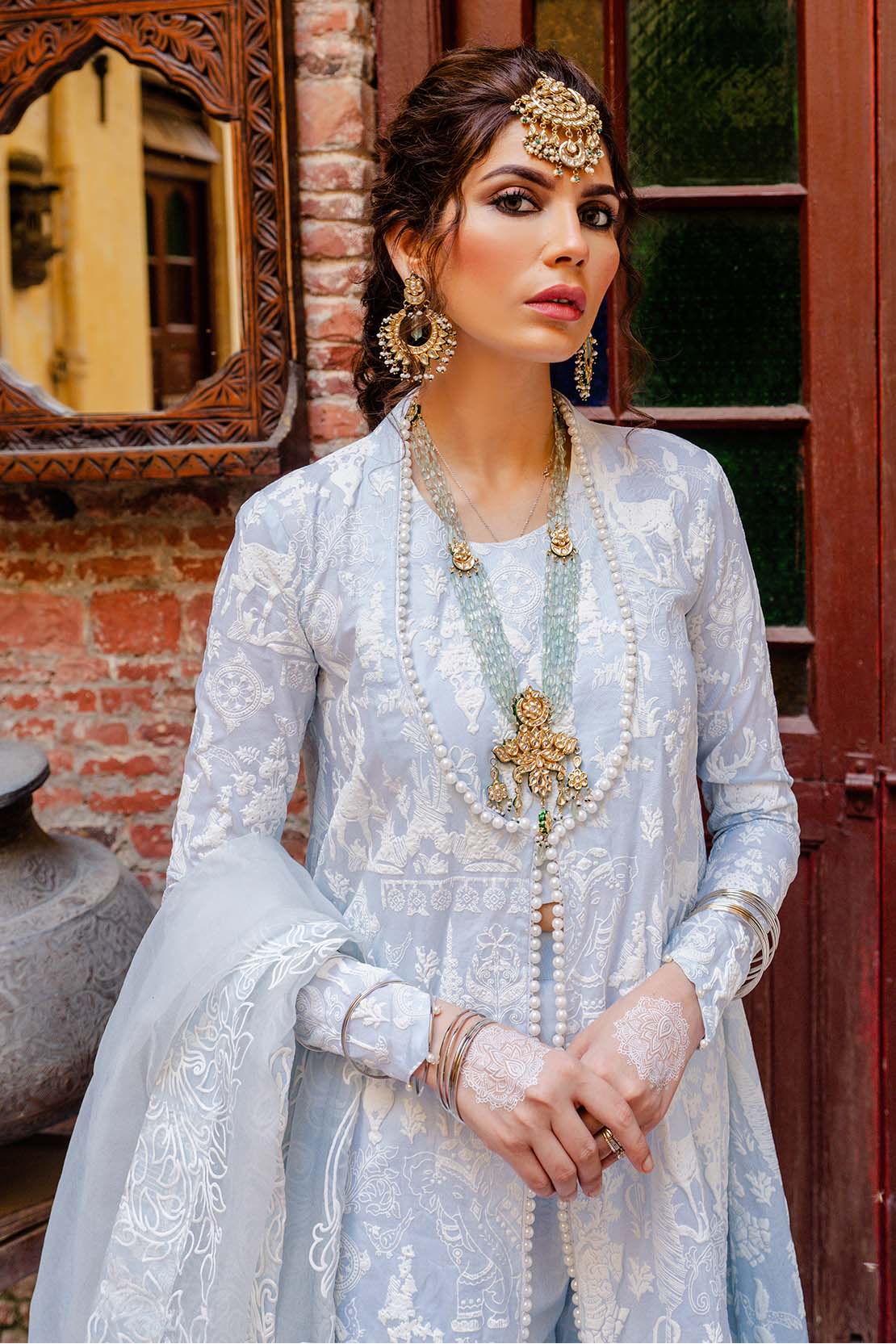 Printed Shirt & Shawl - Image 5