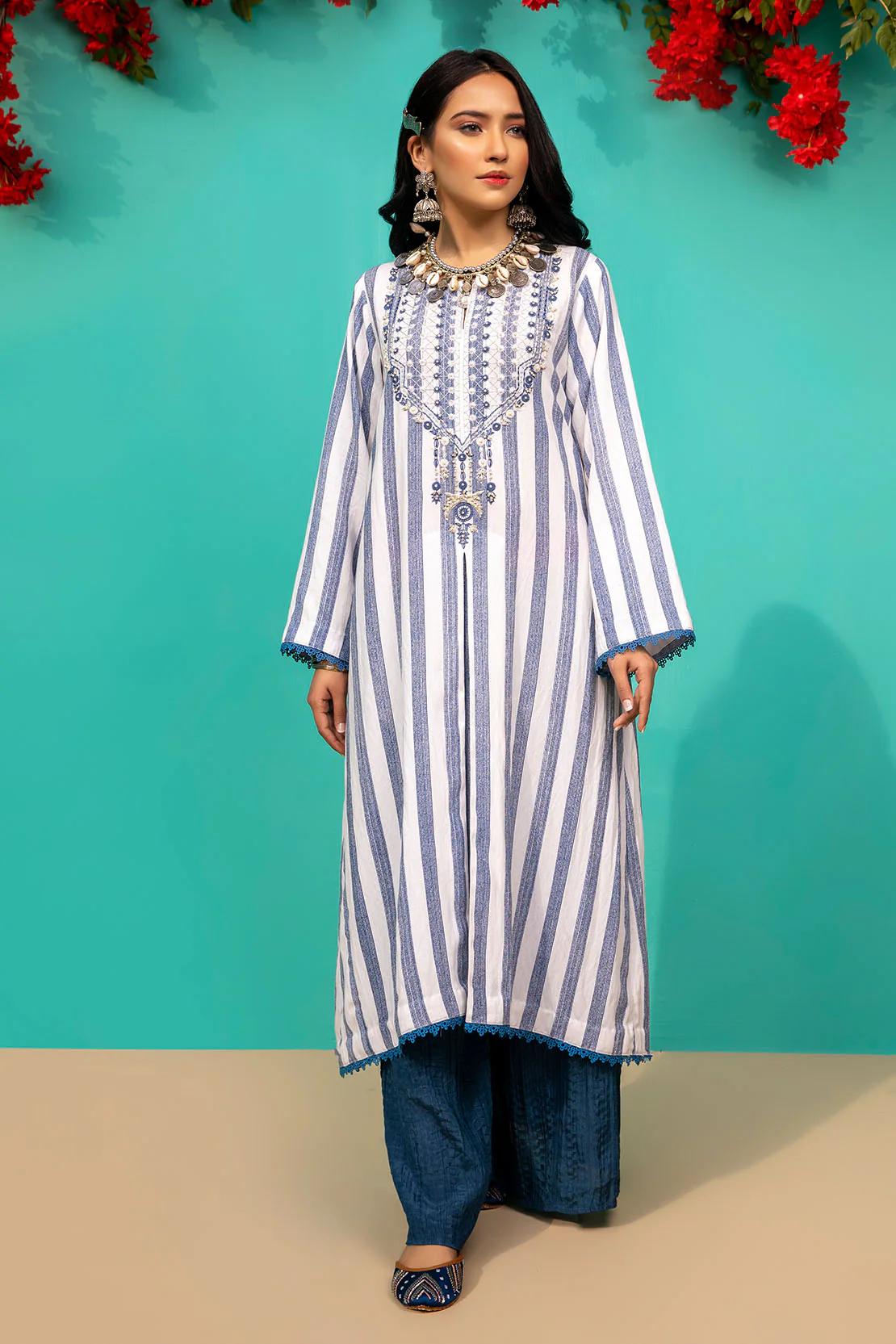 D523 STRIPED KURTI - Image 5