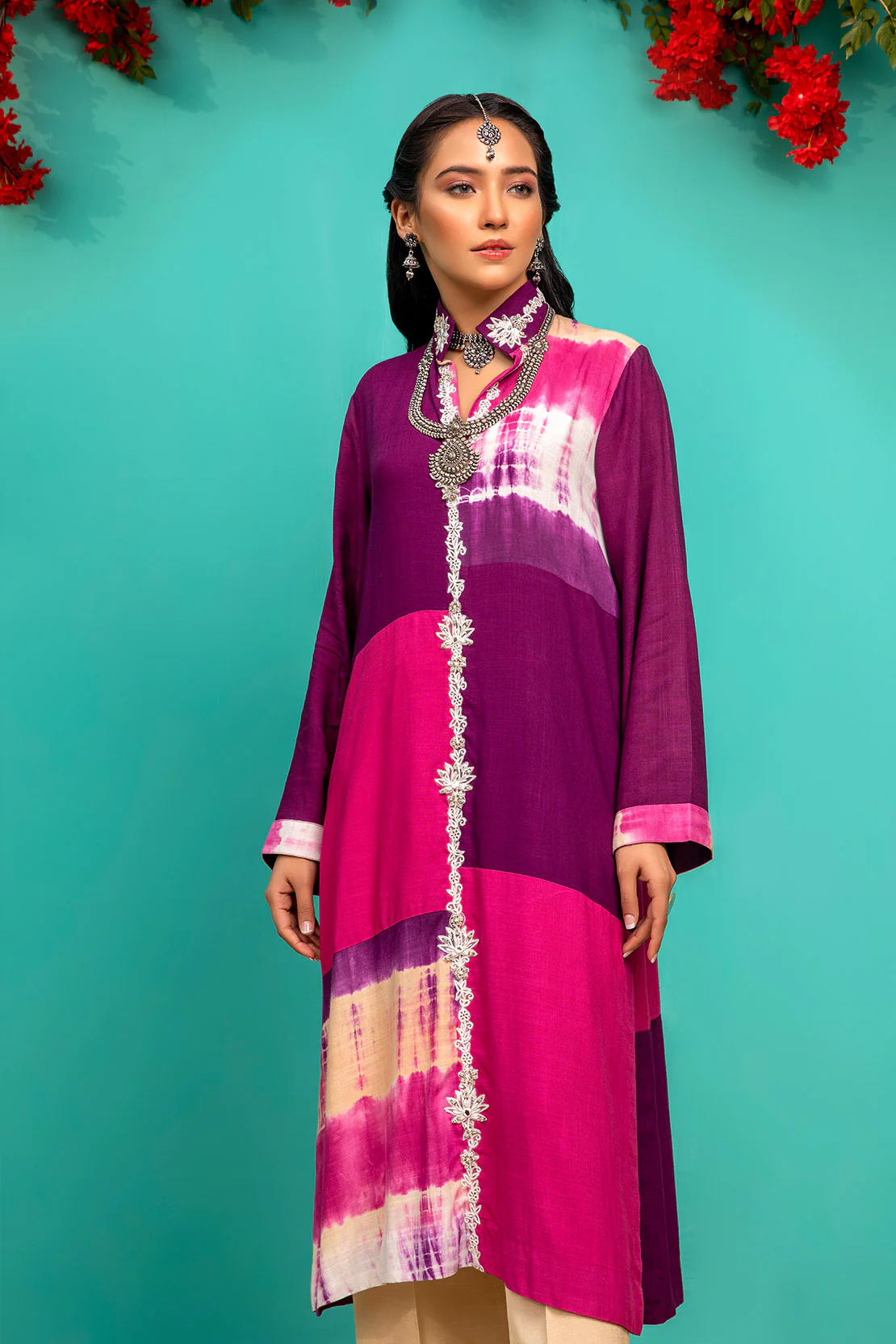 D528 BLOCKED KURTI - Image 4