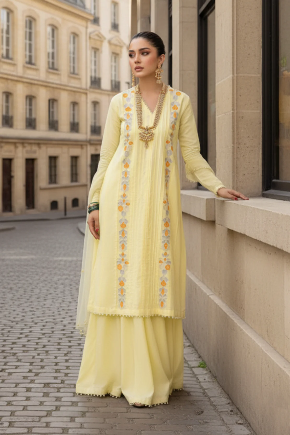 D563 Yellow - 2PC LUXURY PRET - Image 2