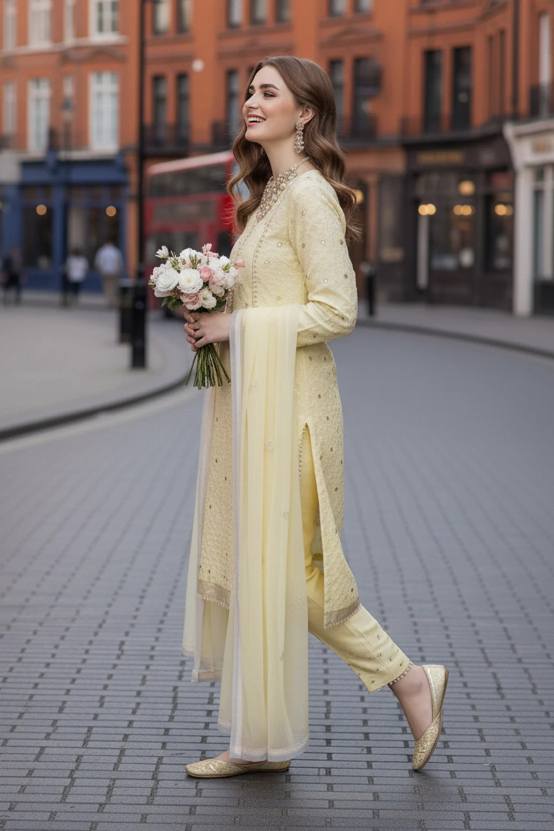 Embellished Cotton Suit - 2PC LUXURY PRET - Image 5