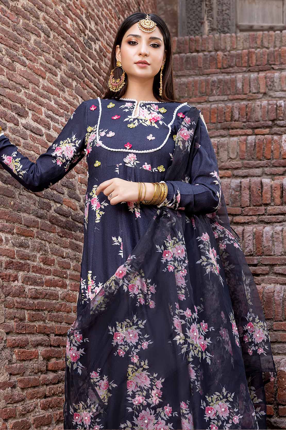 Embellished Cotton Suit