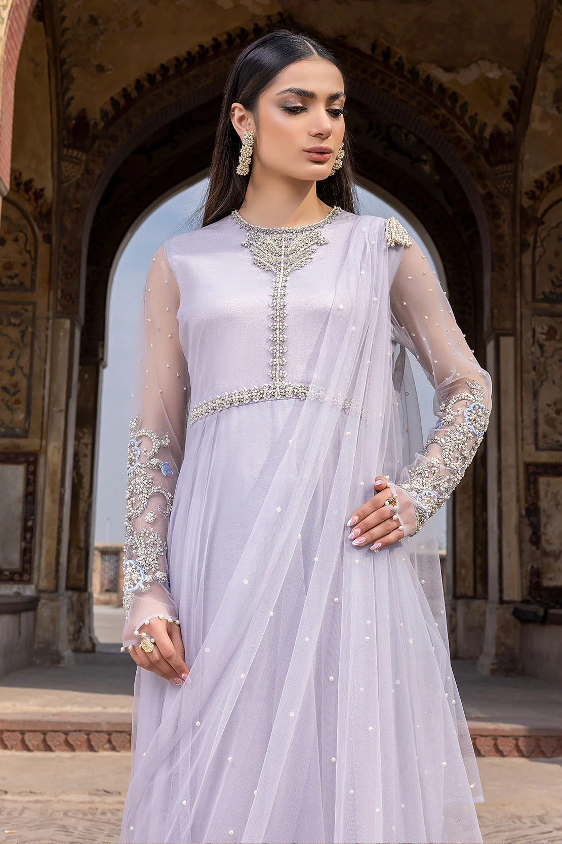 Embellished Net Suit