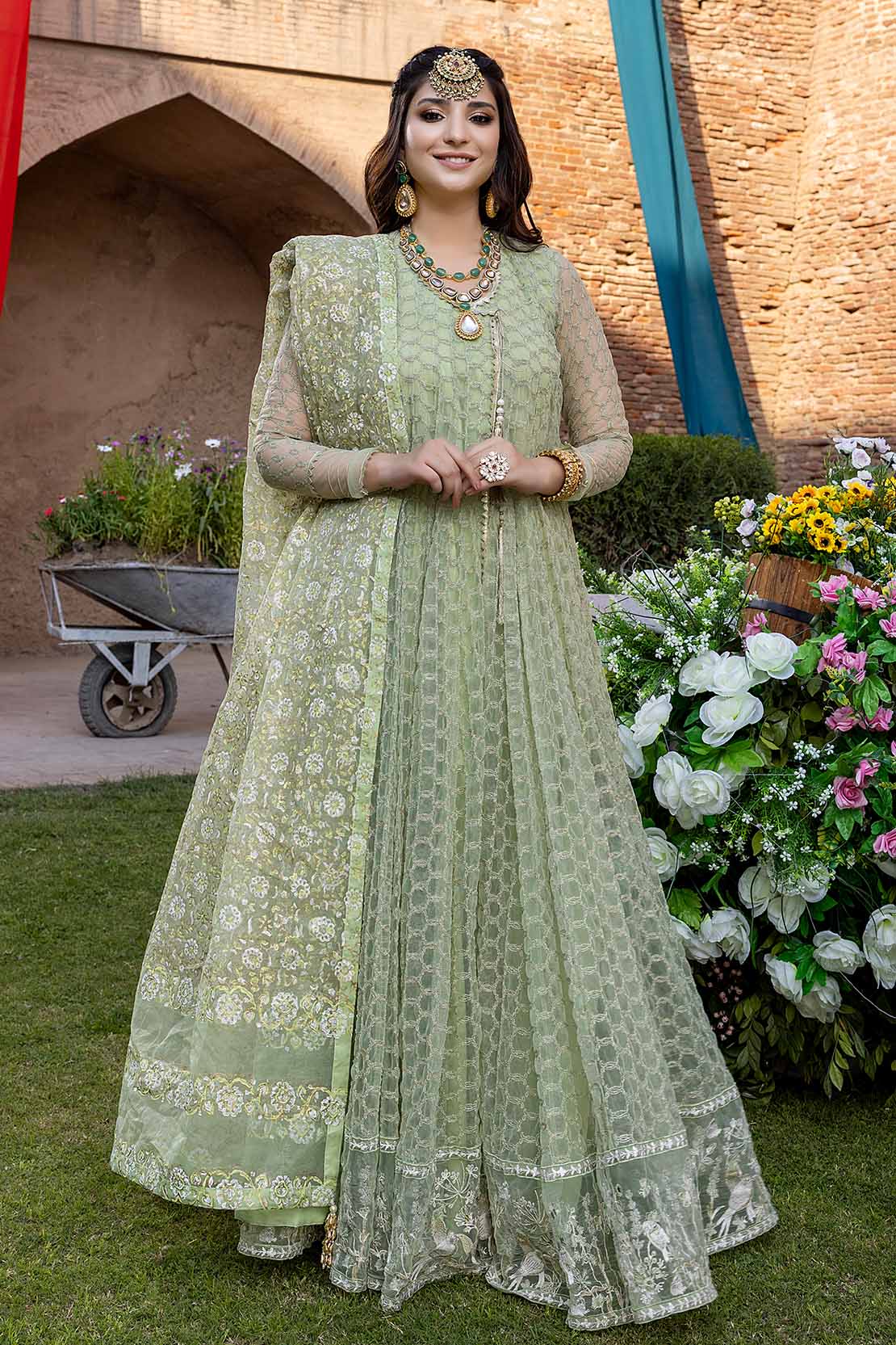 Embroidered Net Suit