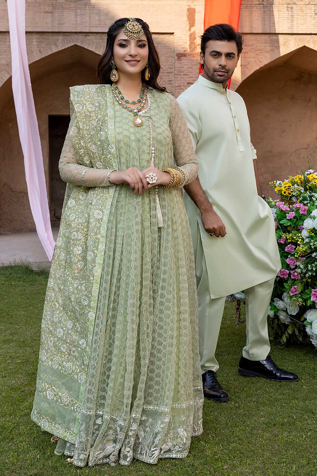 Embroidered Net Suit - Image 11