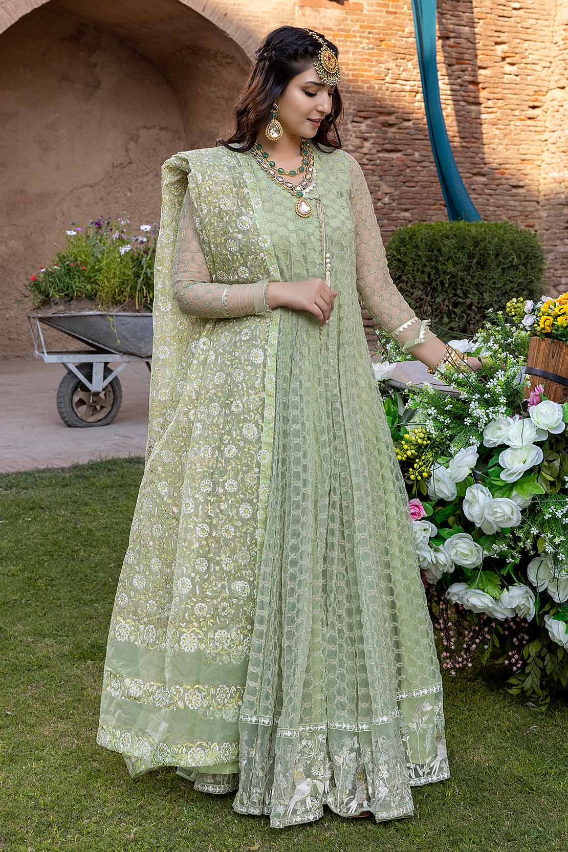 Embroidered Net Suit - Image 4