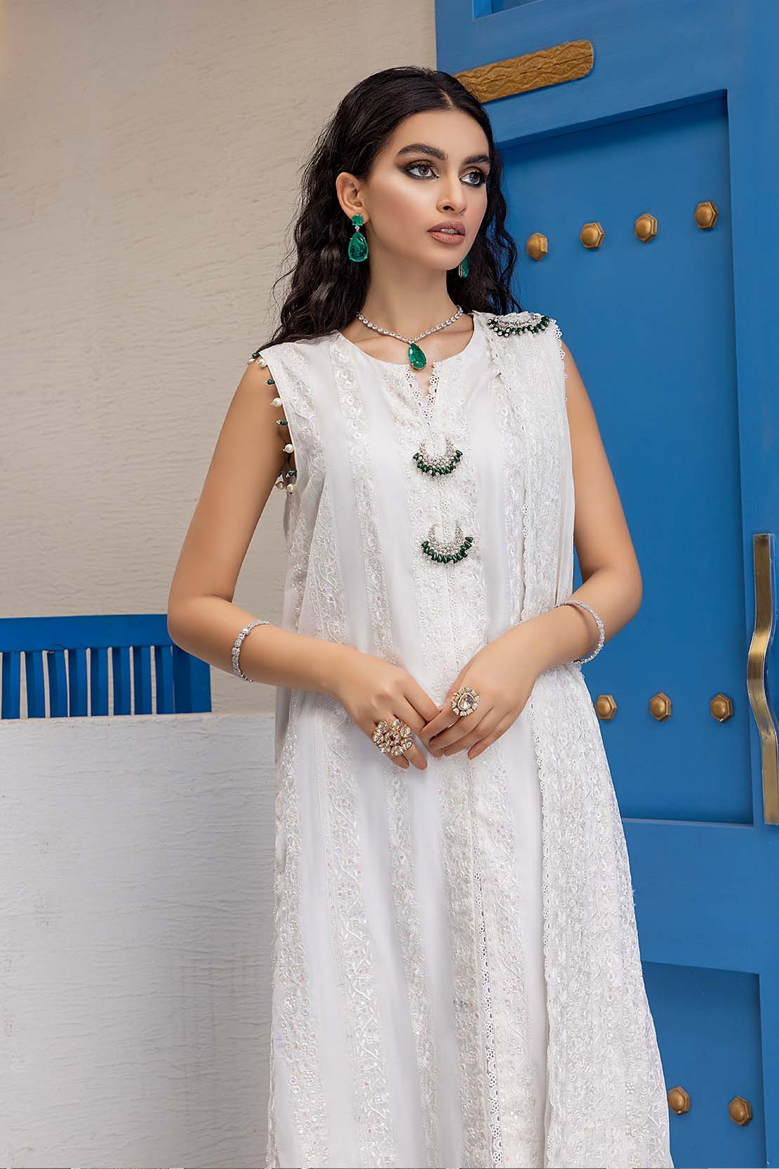 Embroidered Cotton Suit - Image 5