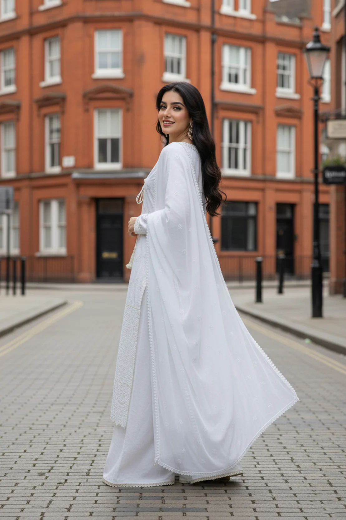 Aina - 3PC Shirt, Sharara & Dupatta LUXURY PRET - Image 5