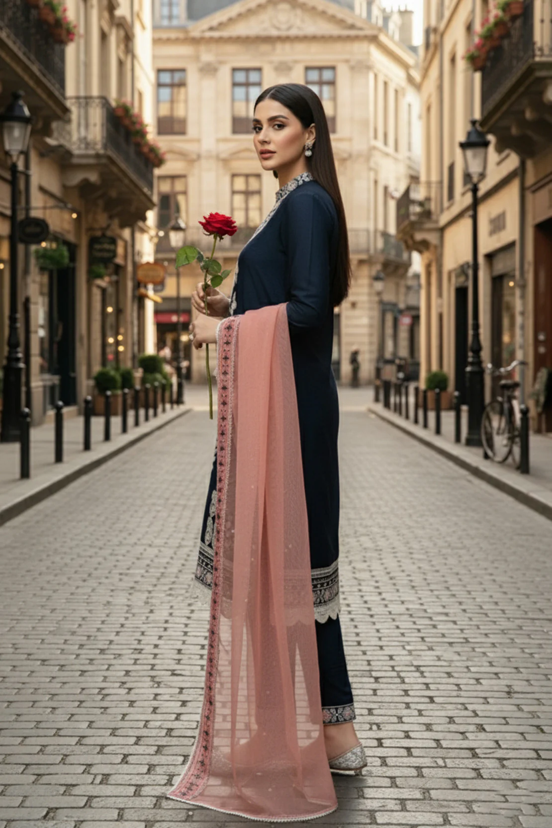 Seline - 3PC Shirt, Pants & Dupatta LUXURY PRET - Image 4