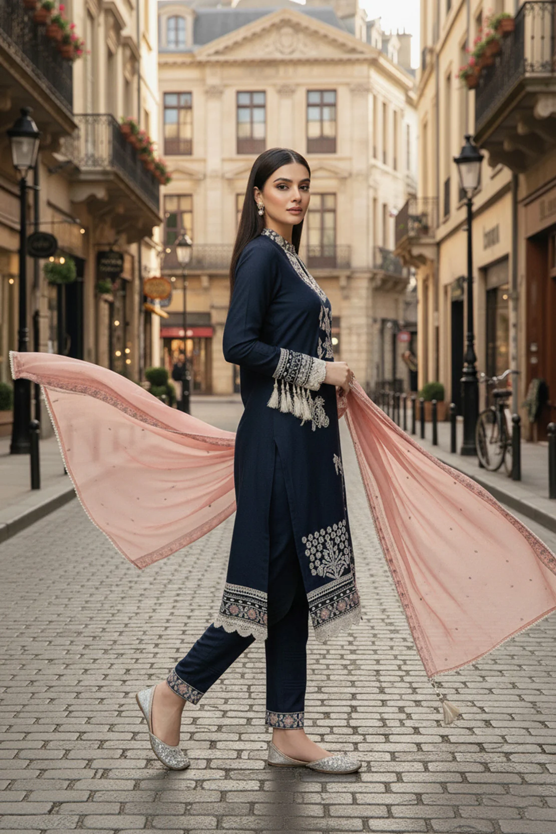 Seline - 3PC Shirt, Pants & Dupatta LUXURY PRET - Image 5