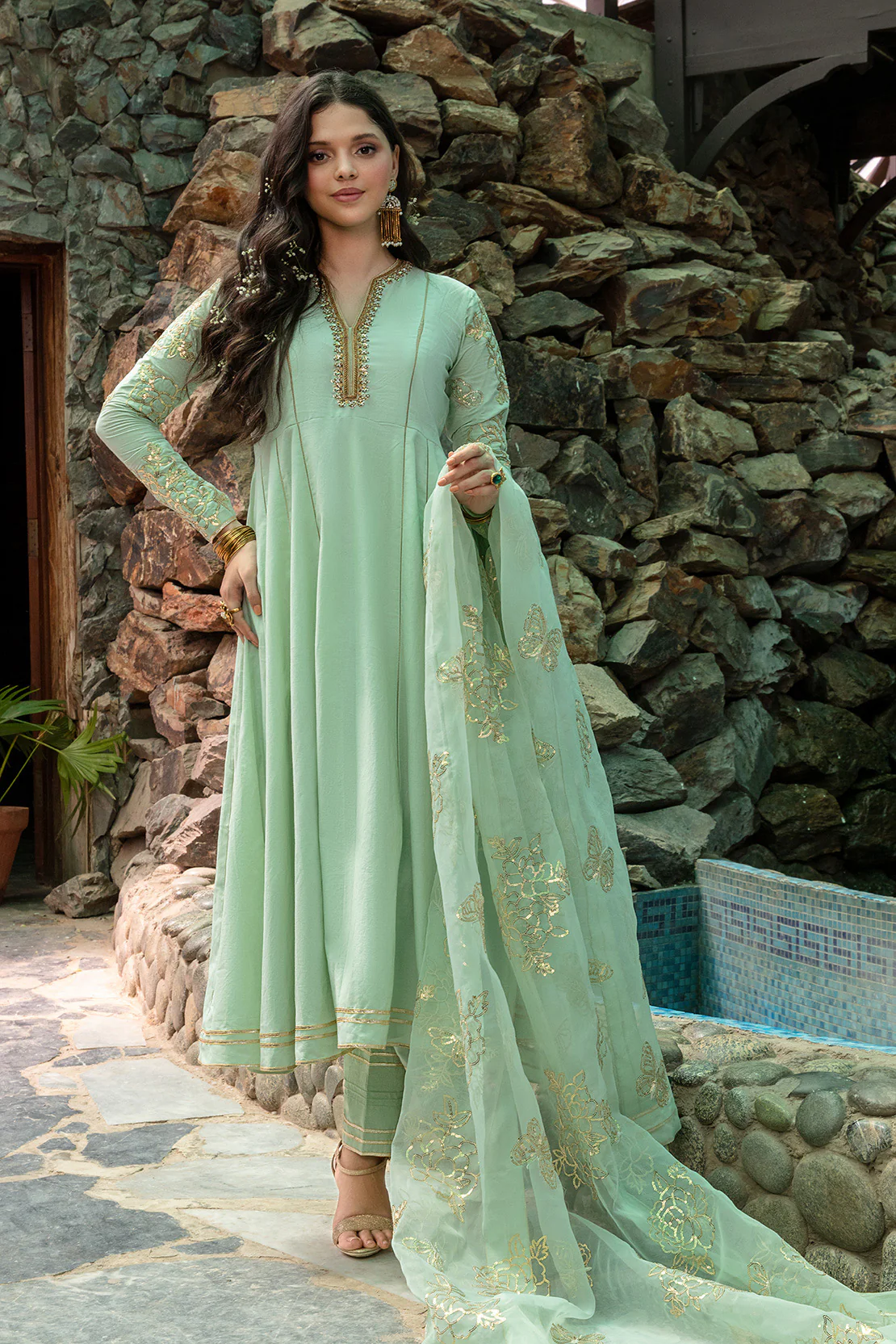 Bliss - 2PC Peshwas & Dupatta LUXURY PRET - Image 5