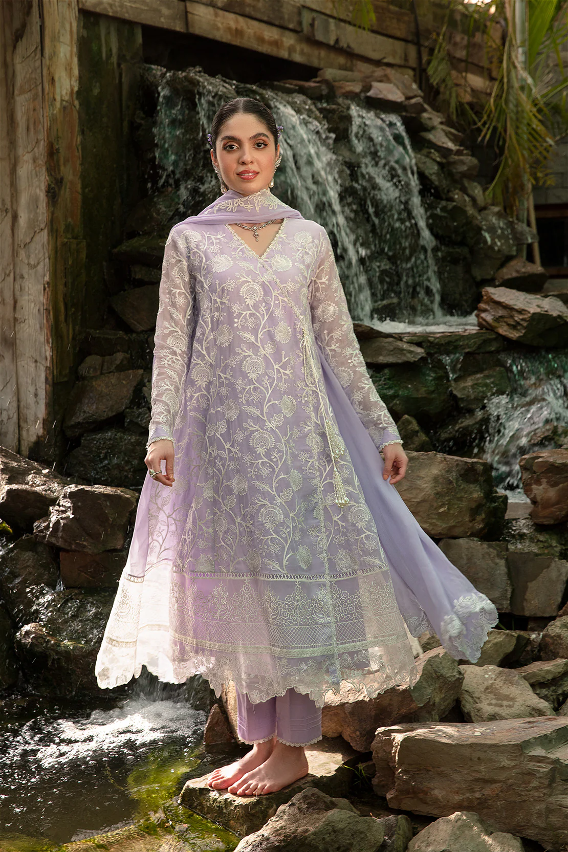 Mia - 2PC Peshwas & Dupatta LUXURY PRET - Image 3