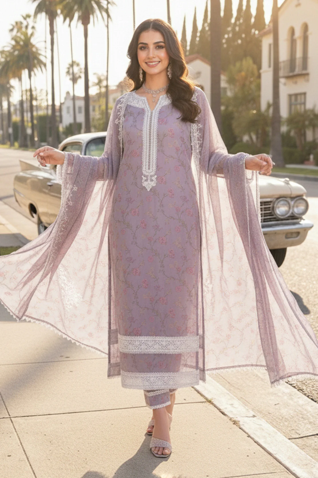 ETHEREAL BLOOM - 3PC ORGANZA LUXURY PRET - Image 3