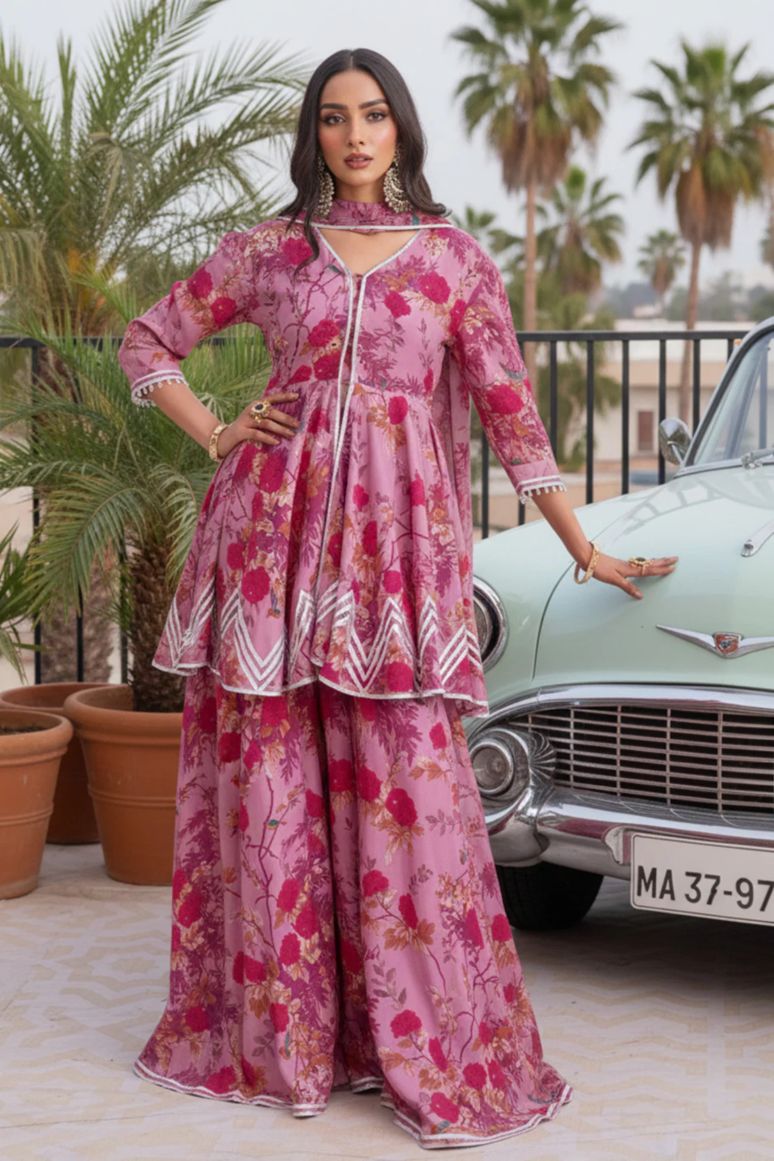 BLOSSOMS OF CHINOISERIE – 3PC GRIP & CHIFFON LUXURY PRET - Image 3