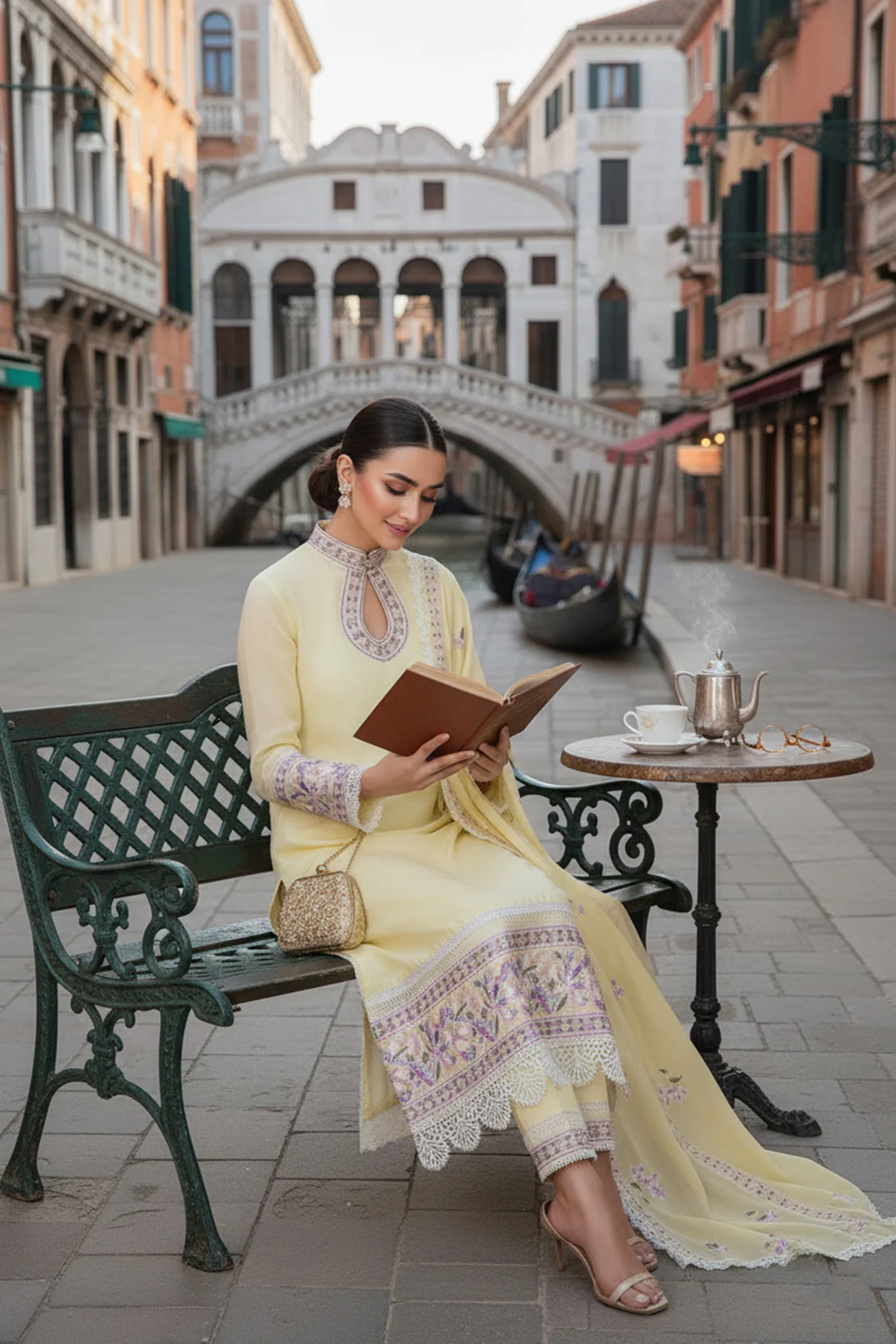 INARA - 3PC PAPER COTTON LUXURY PRET - Image 4