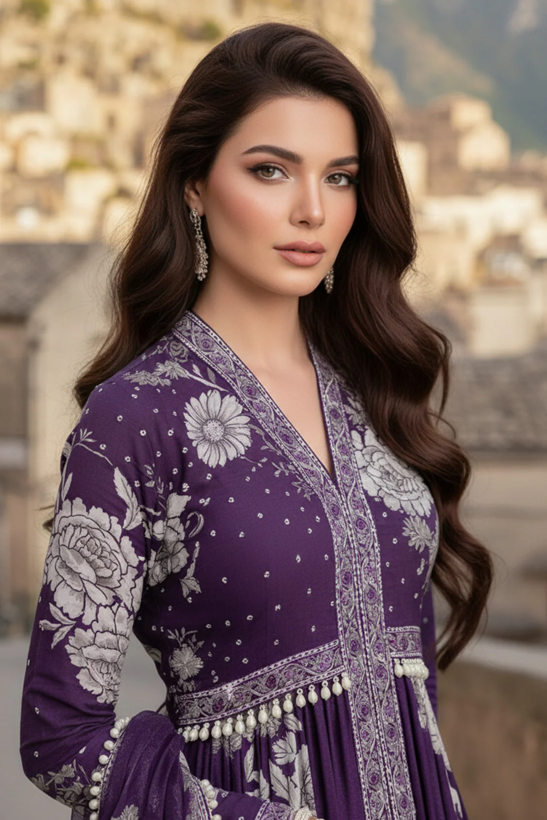 MOONLIT BLOOM – 2PC GRIP & CHIFFON LUXURY PRET - Image 2