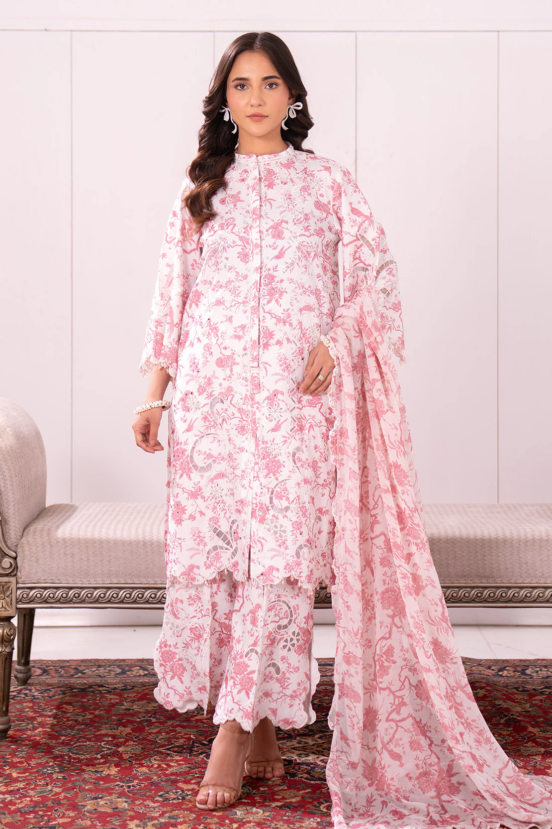 NURA – 3PC LAWN & CHIFFON LUXURY PRET - Image 2