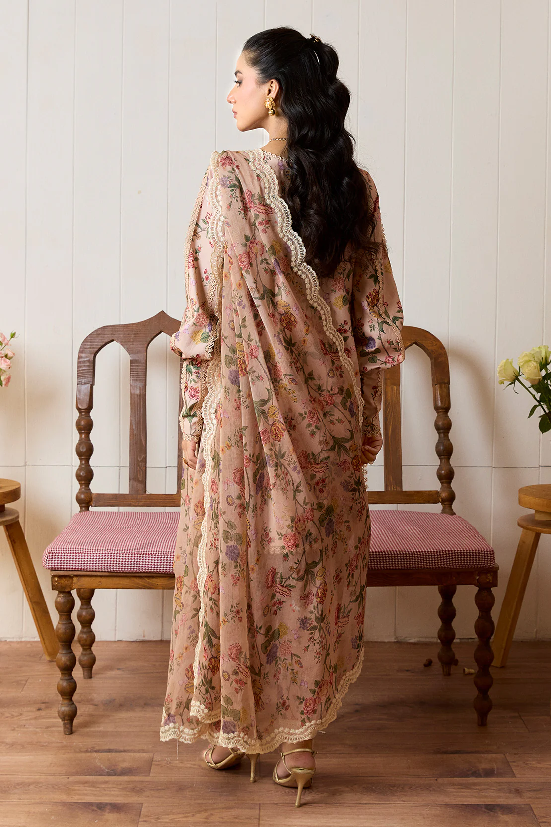 RANG-E-KHIZAN – 3PC LAWN & CHIFFON LUXURY PRET - Image 6