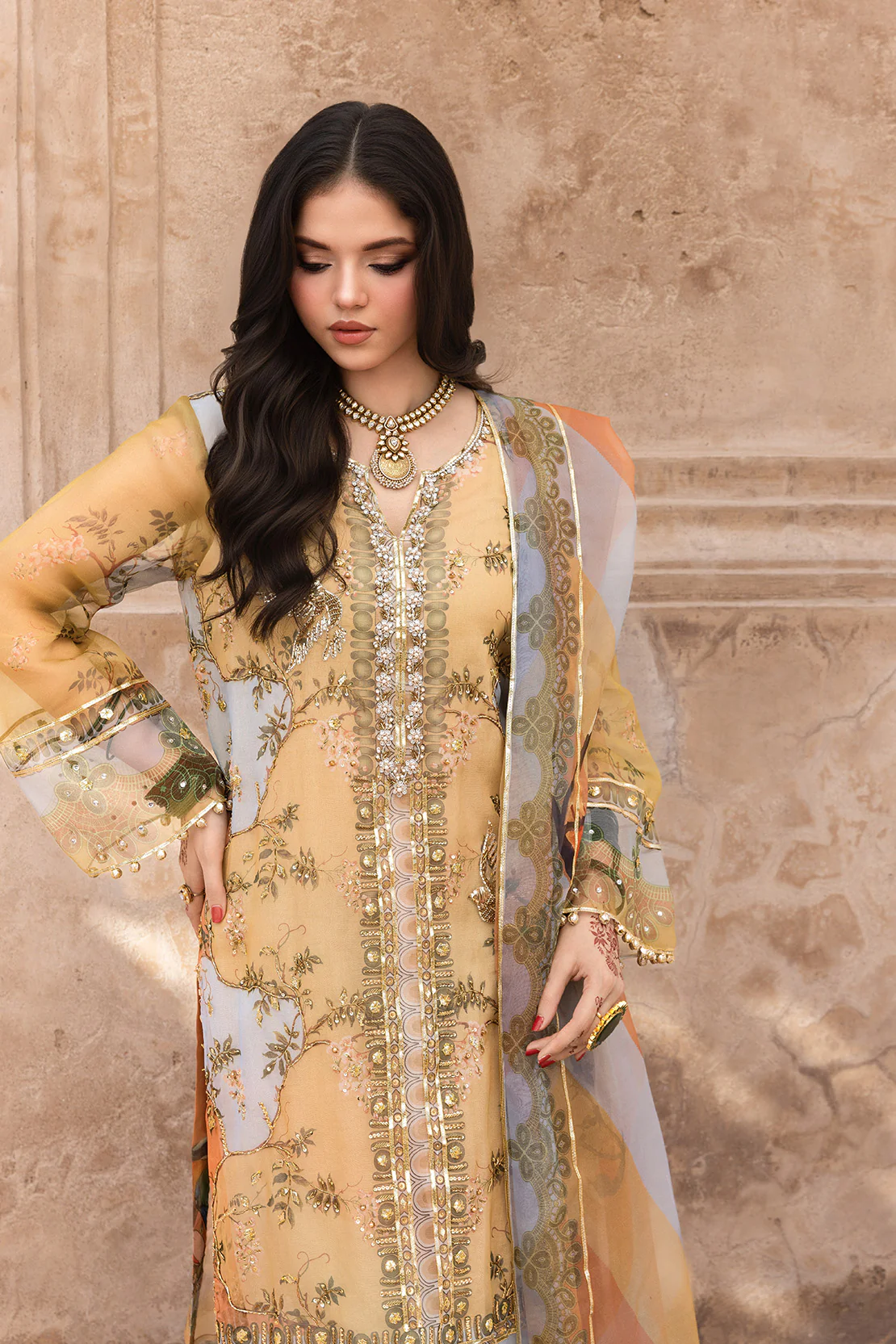 SUROOR – 3PC ORGANZA WEDDING FESTIVE PRET - Image 5