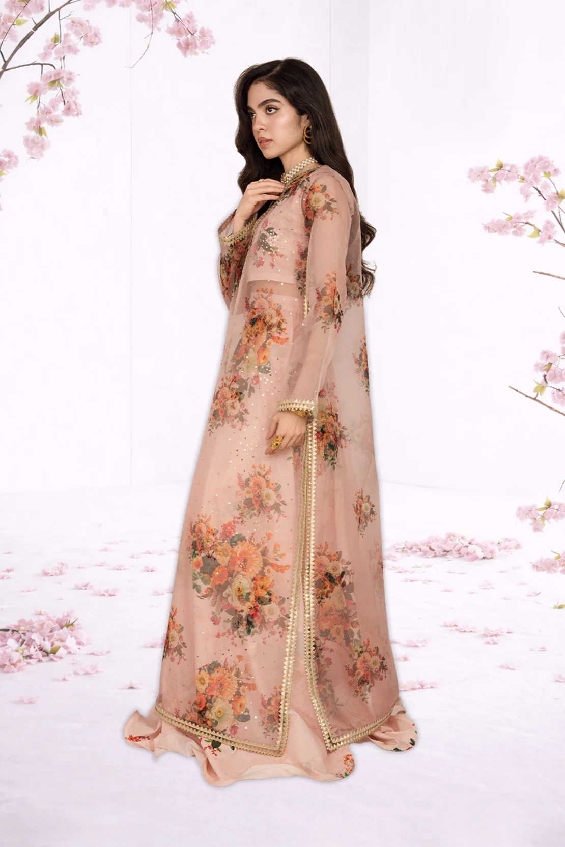 ZARINA – 3PC ORGANZA & LAWN EID FESTIVE PRET - Image 7