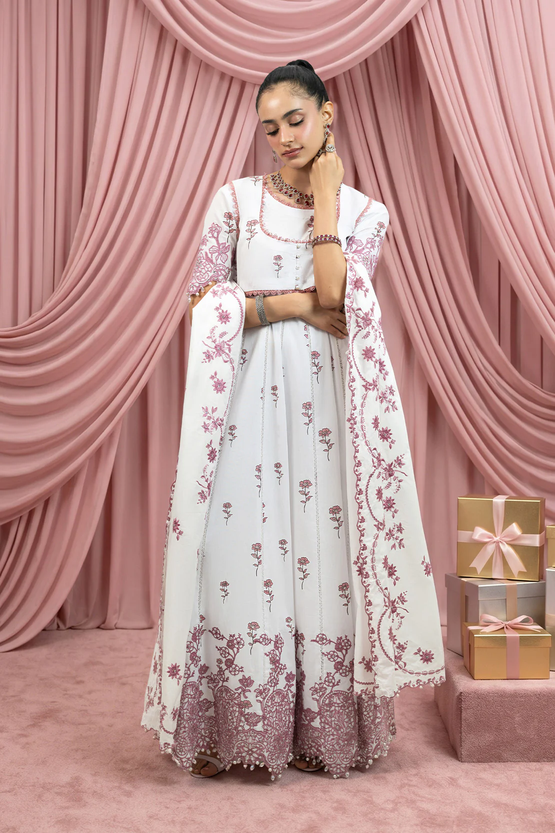 BLUSH BERRY 3PC LAWN EID FESTIVE PRET - Image 6