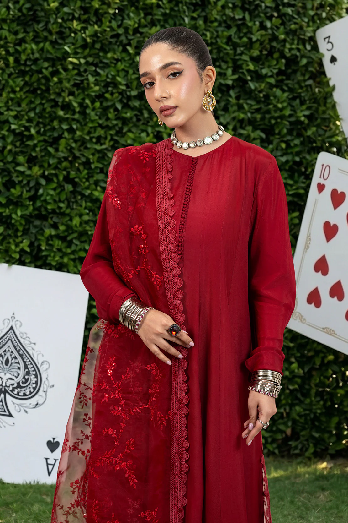 CHILLI ROSE 2PC GRIP & ORGANZA EID FESTIVE PRET - Image 6