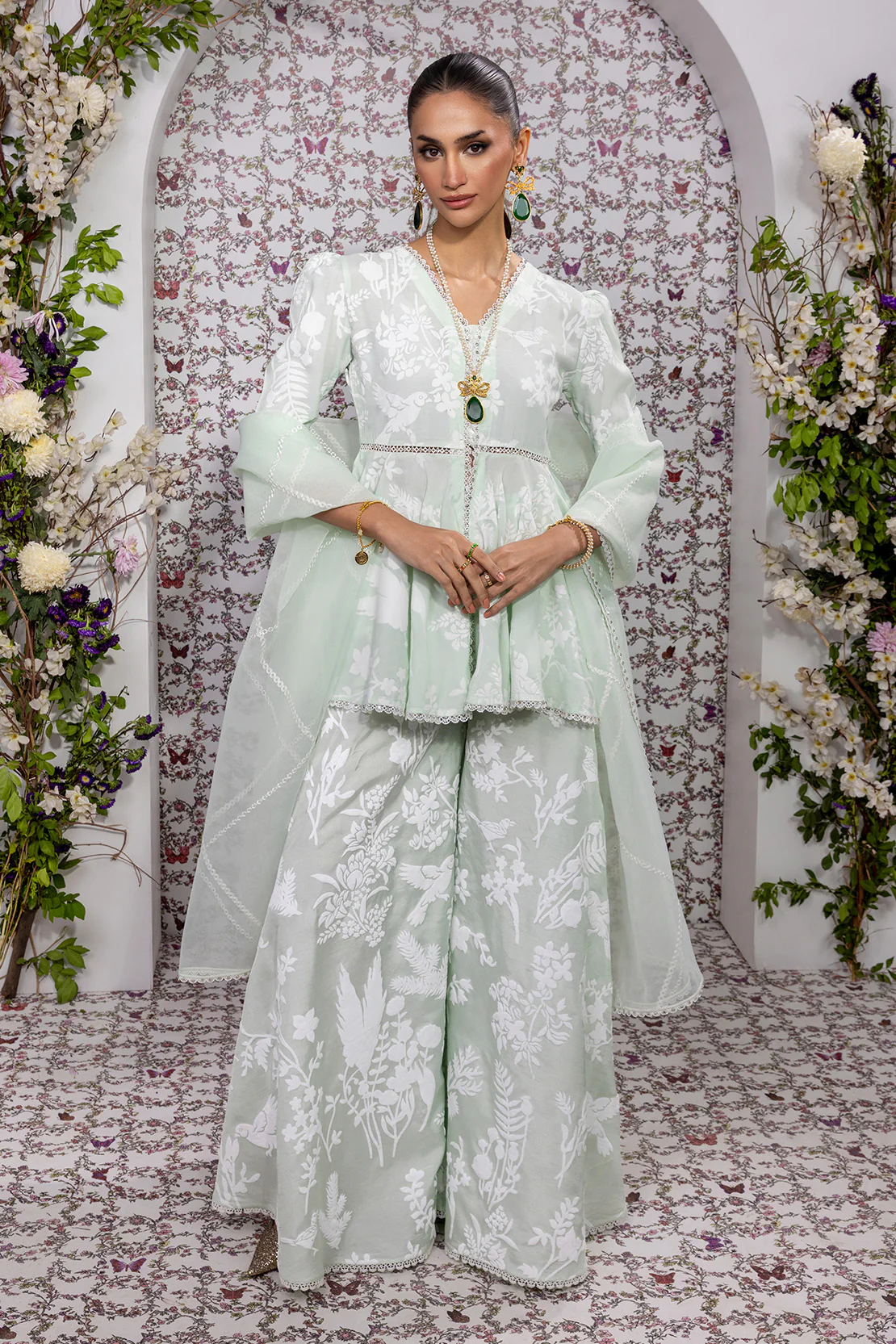SUNLIT PATELS – 3PC RAWSILK & ORGANZA PRET GRIP/SILK - Image 7