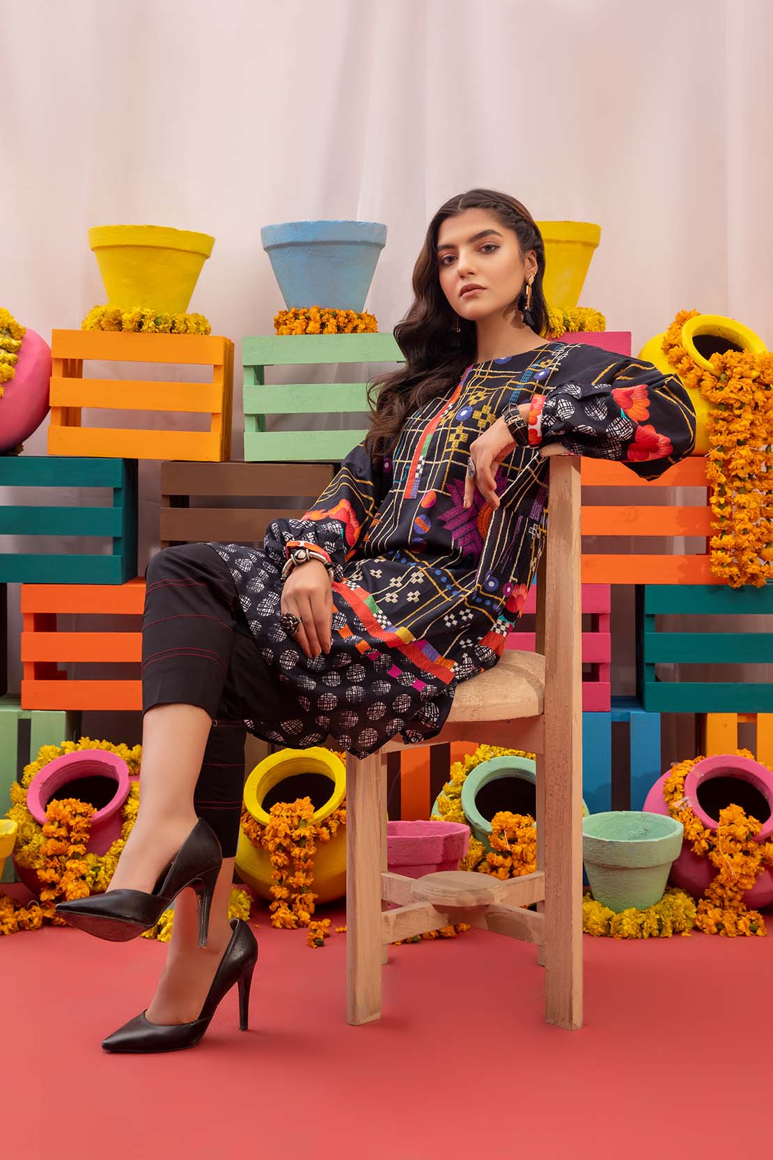 Printed Fusion Kurti - Image 5