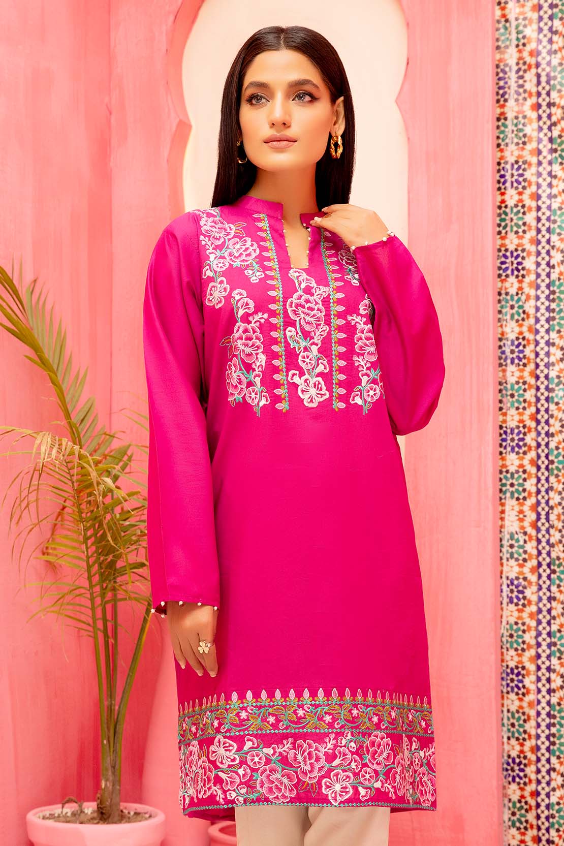 Solid Embroidered Shirt - Image 5
