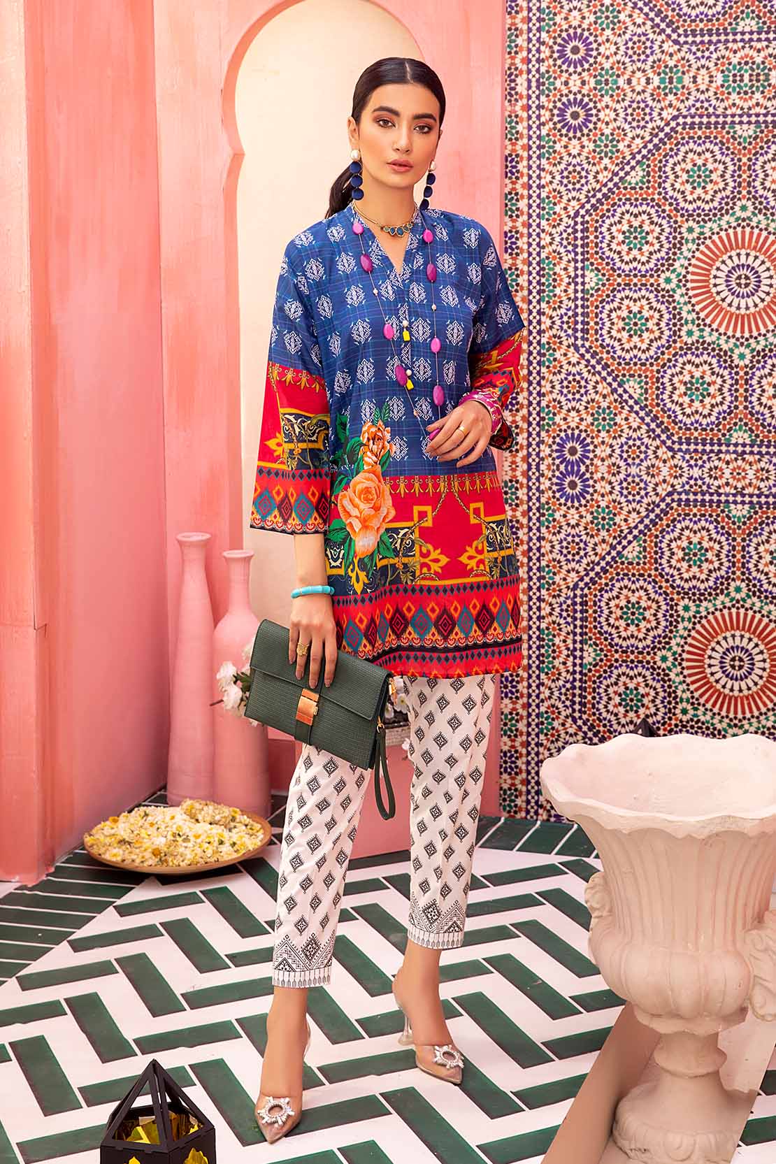 Printed Fusion Kurti - Image 3