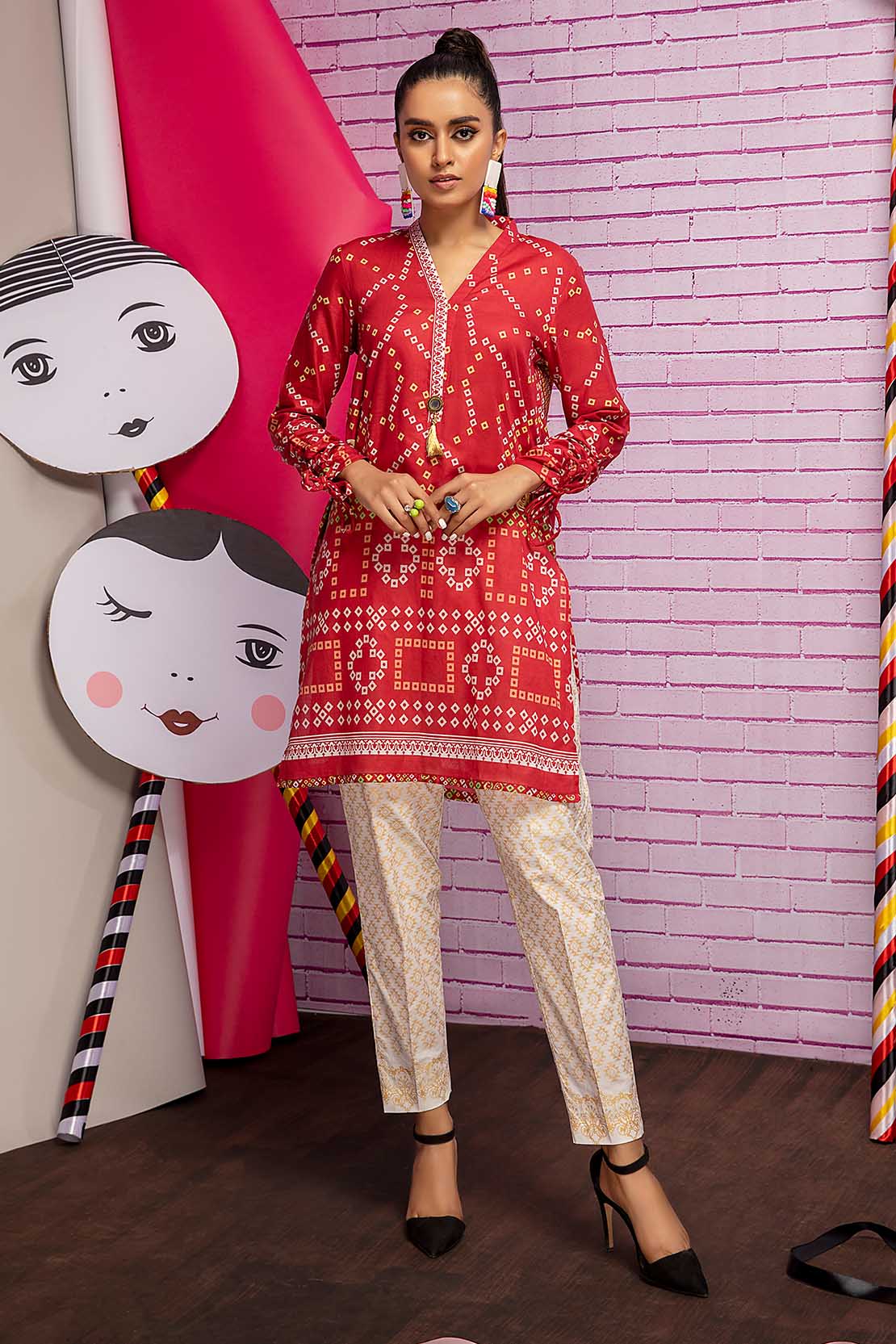 Printed Fusion Kurti - Image 3