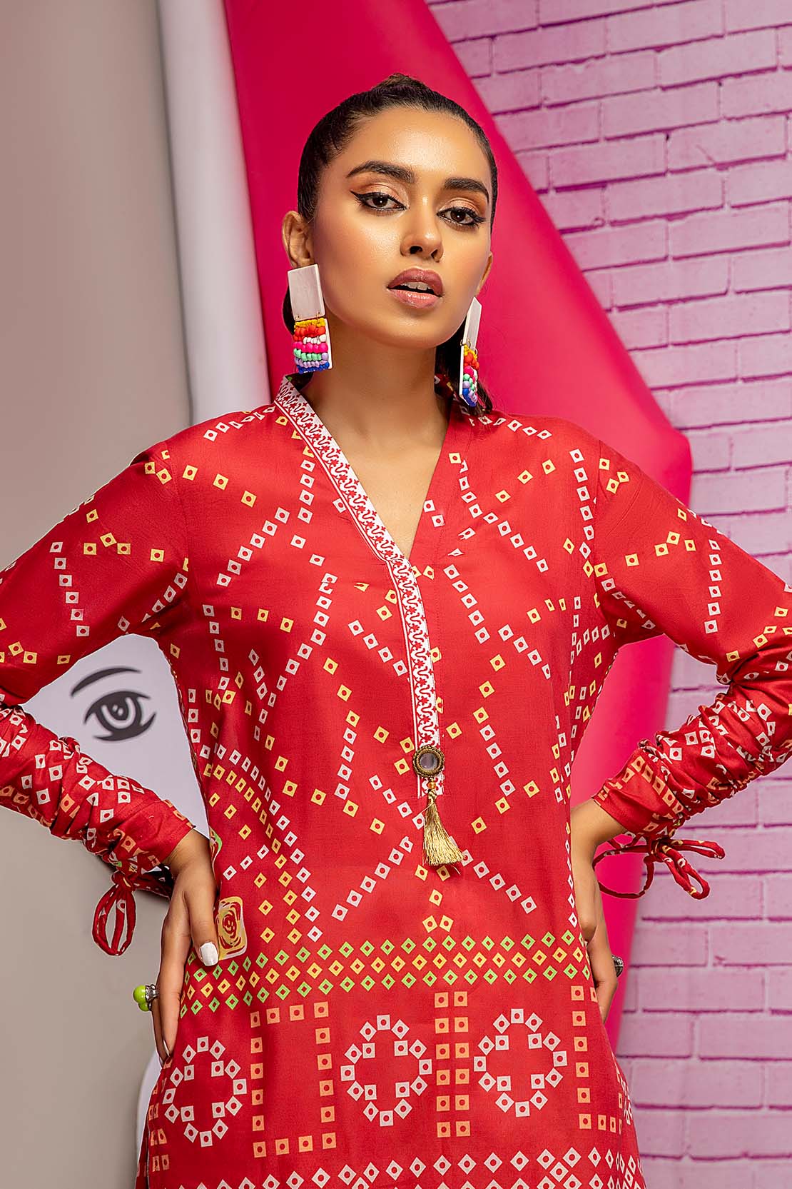 Printed Fusion Kurti - Image 4