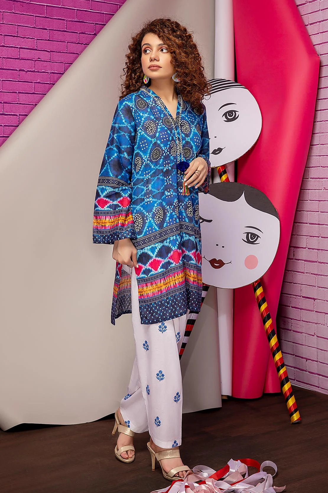 Printed Fusion Kurti - Image 4