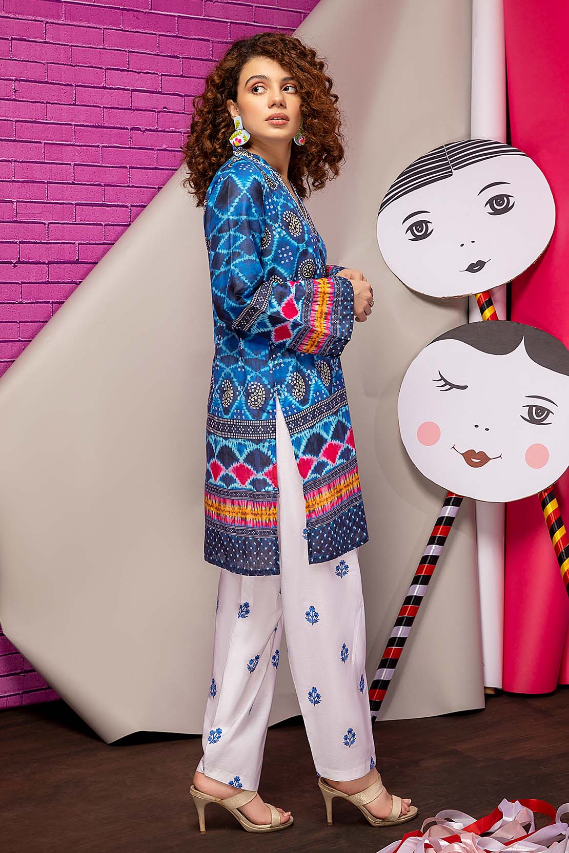 Printed Fusion Kurti - Image 5