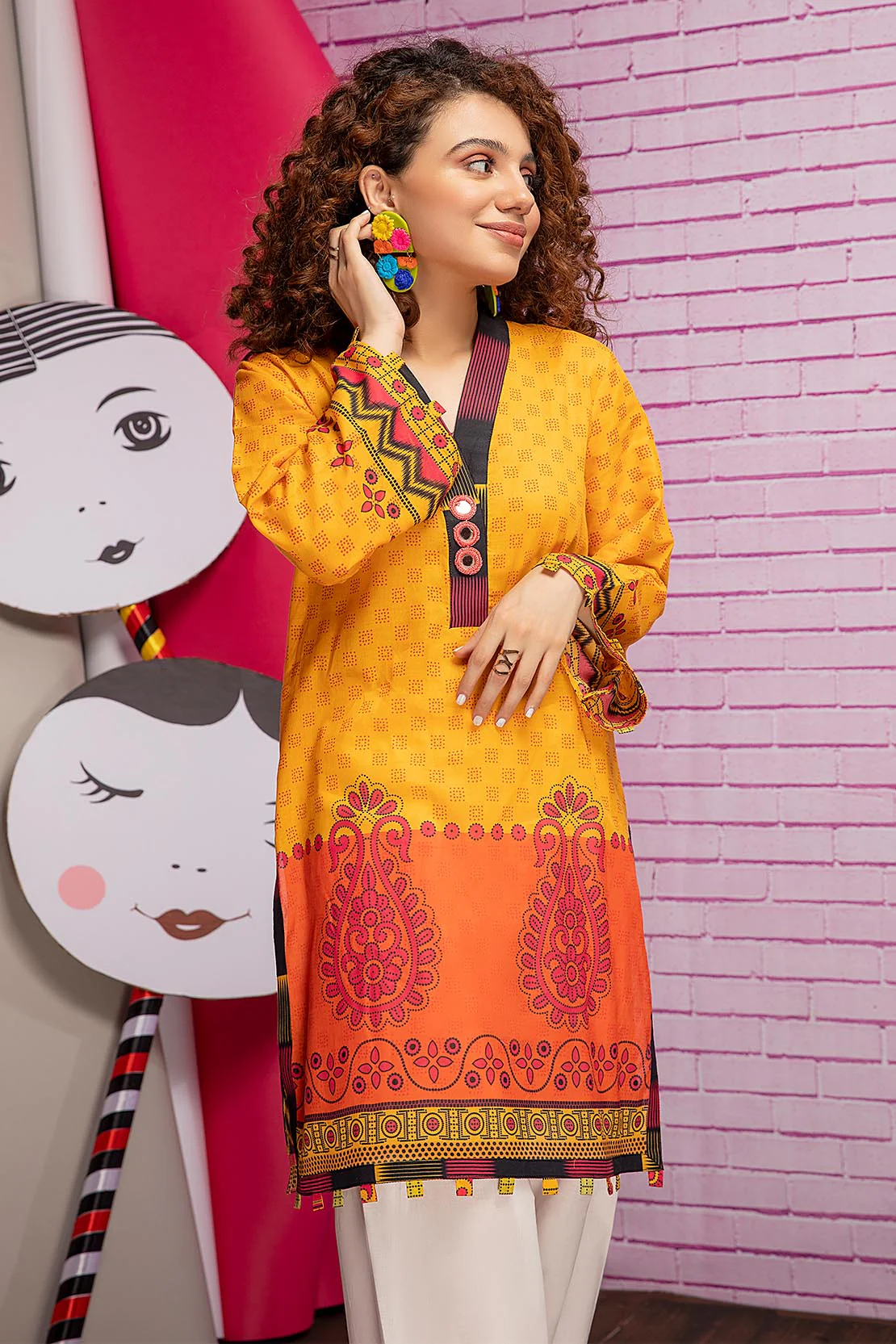 Printed Fusion Kurti - Image 7