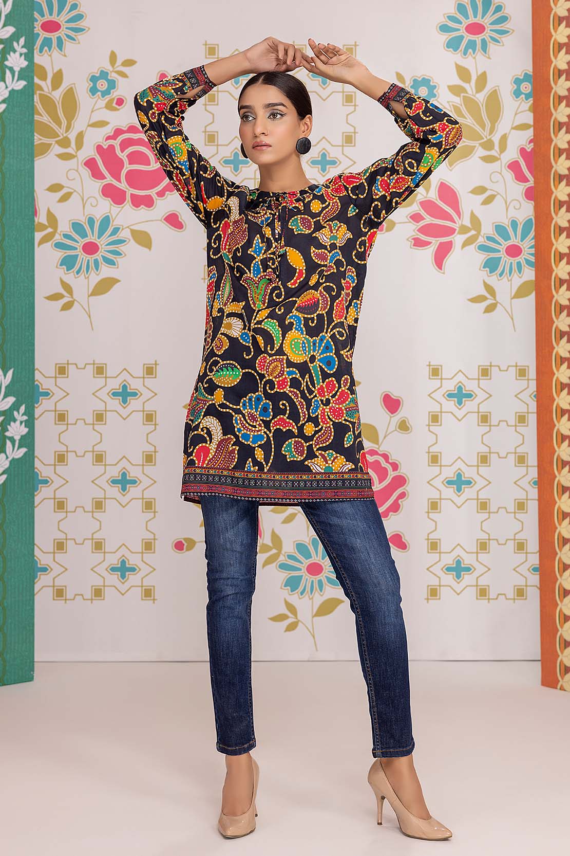 Printed Fusion Kurti - Image 4