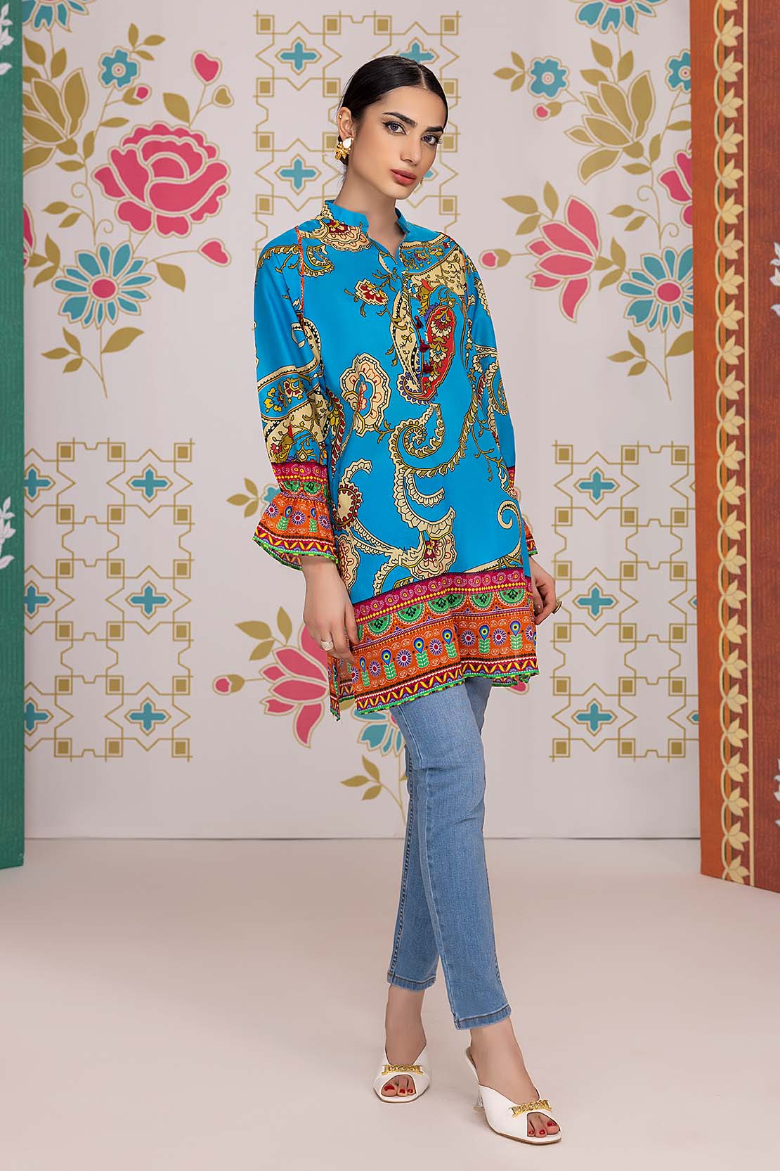 Printed Fusion Kurti - Image 3