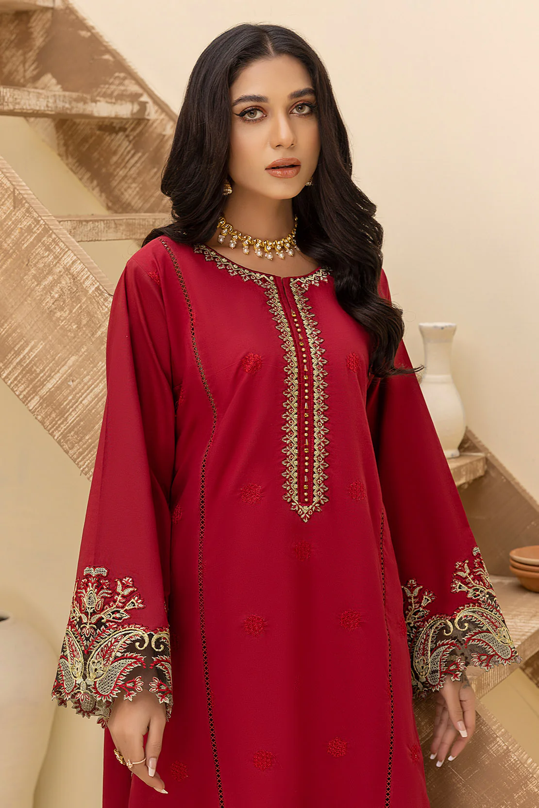 Solid Embroidered Shirt - Image 4
