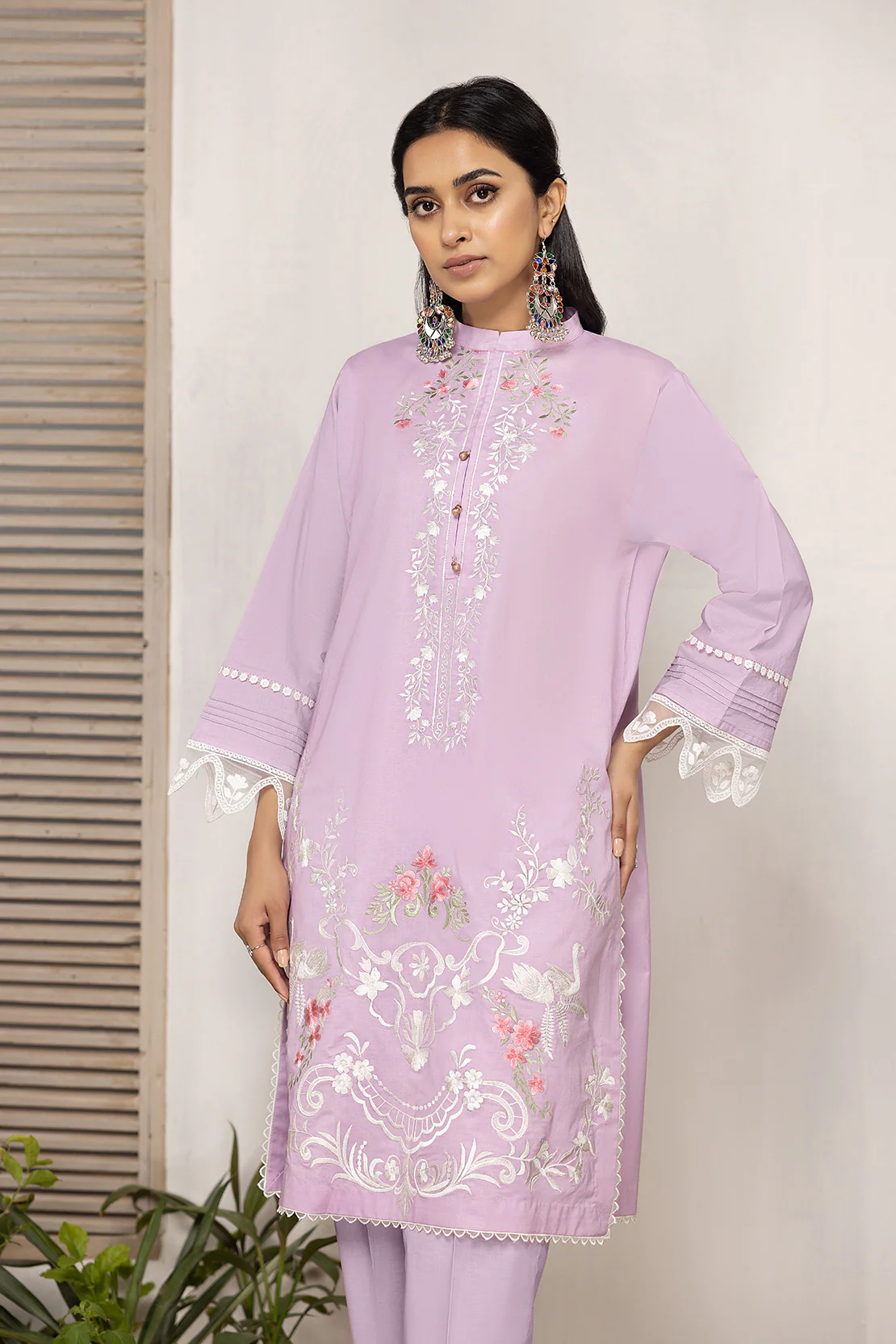 Solid Embroidered Shirt - Image 3
